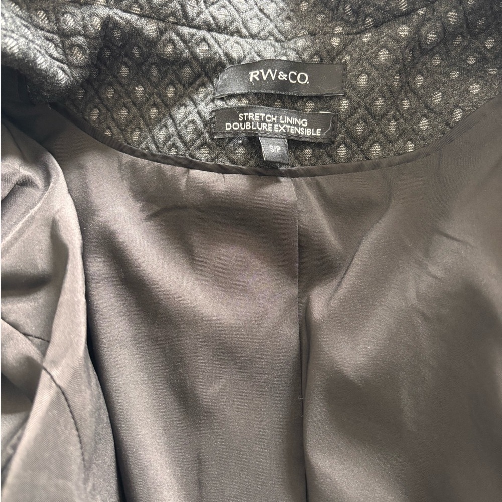 RW&CO. Black Blazer with Textured Pattern - Picture 10 of 12
